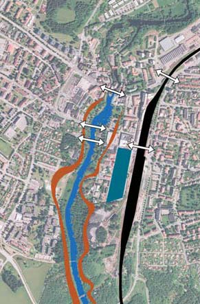 Södergruppen har i sitt skissuppdrag analyserat och föreslagit nya stråk och en utveckling av parklandskapet.