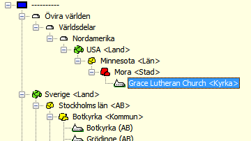 28 Kartfunktionen i Disgen 2016, Studiehandledning Del 1 Placera orter på kartan När du lägger in en ort i ortdatabasen har du nog inte angivit några koordinater för denna.