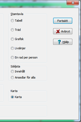 Om du vill ändra kartfönstrets form kan du dra i något av fönstrets hörn och anpassa försterformen.