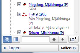 Kartfunktionen i Disgen 2016, Studiehandledning Del 1 59 Nu är det dags att starta vår korta släktresa. Markera Kalle Test och klicka sedan på mappsymbolen under personuppgifterna.