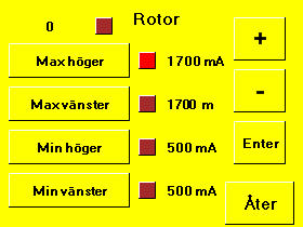 ExciControl TRC tillv.nummer: 00- TRC styrenhet: Rev 0. TRC display: Rev 0.0. Hastigheter.