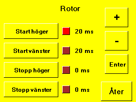 ExciControl TRC tillv.nummer: 00- TRC styrenhet: Rev 0. TRC display: Rev 0.0. Ramp. Meny/Ramp Följande menyer finns att välja i Ramp: Klicka på knappen för den funktion du vill ändra ramptider.