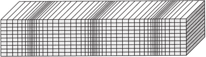 Seismologi Figur 4-7: P-våg där partiklarna rör sig parallellt med vågens utbredningsriktning (Shearer, 2009).