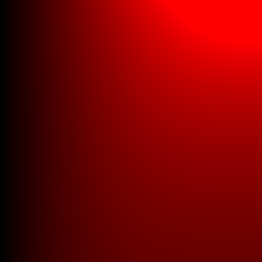 KAPITEL 3. ARBETET Figur 3.3. Funktionen F (u, v) som en tvådimensionell textur. Värdena för funktionen lagras med flyttalsprecision i den röda kanalen, därav den röda färgen i texturen.