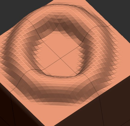 2.4.1 Basemesh Under modellerings stadiet är det viktigast med en topologi som har så jämt distribuerade faces som möjligt och försöka hålla dem så kvadratiska.