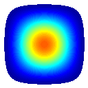 3.3 Bearbetning av SPECT-volymen Vi ska nu övergå till att bearbeta SPECT-volymen, se Fig. 3. Den är väldigt brusig och därför filtreras den med ett Butterworth-filter.