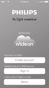 Philips InSightHD + Create account ios Android Håll stadigt i din mobila enhet när du skannar QR-koden.