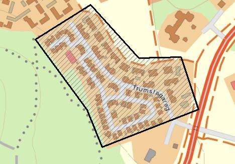 5.2 Metod A befintliga data från fastighetskartan Om man har tillgång till fastighetskartan i vektorform kan man till exempel importera ett redan befintligt villaområde eller industriområde till