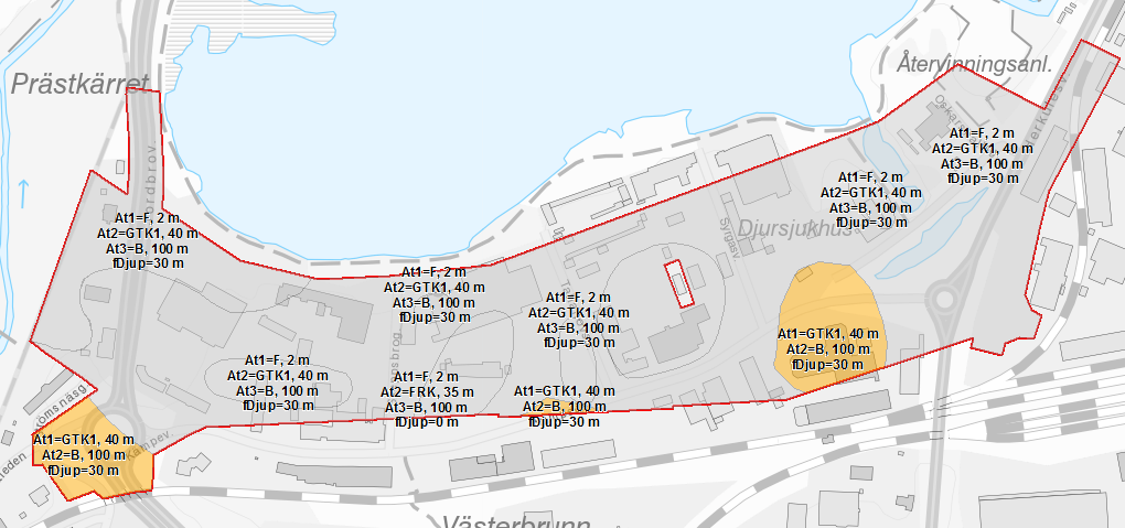 Som klimatanpassningsåtgärd och för planering av området har grundläggningsnivån satts till 92 m ö h, vilket innebär cirka 2 m över den angränsande Munksjön, Figur 8.