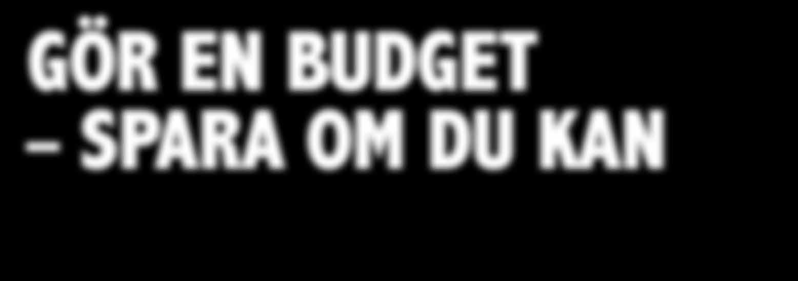 Hon rekommenderar alla att göra upp en egen budget via till exempel nätbanken. Det finns också många appar för ändamålet.