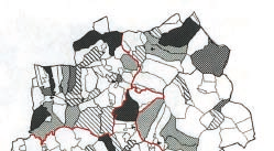 15 Häradsekonomiska kartan från sekelskiftet 1900 innehåller en rad uppgifter som t.ex. var det fanns betesmark i kommunen.