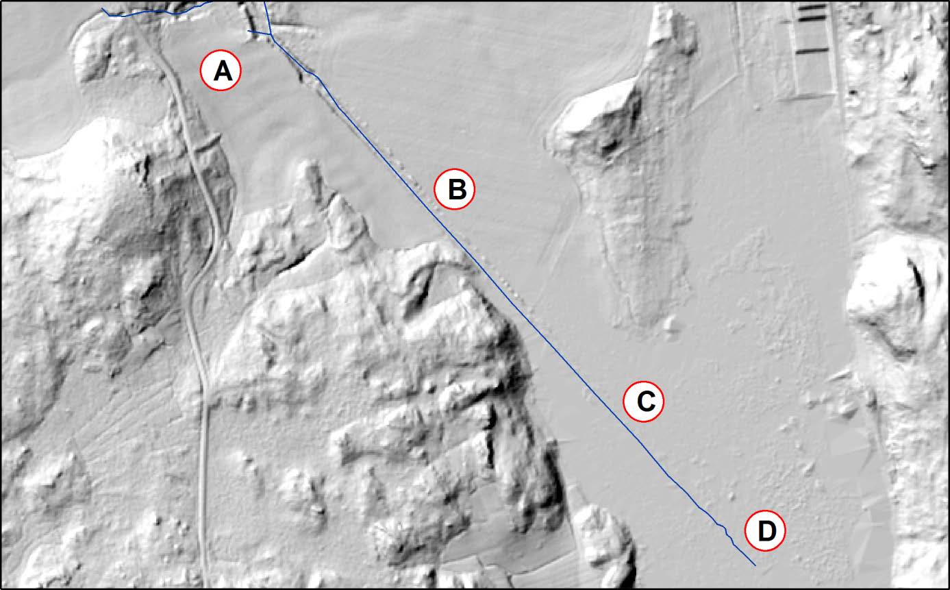 Problem med NH för område i figur 12. A: Sjöns strand kan ej identifieras.