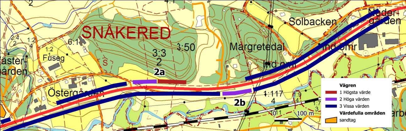 Vägren 2a En ca 190 m lång vägren och vägskärning med en riklig blomning av bl a tjärblomster och blåmunkar.