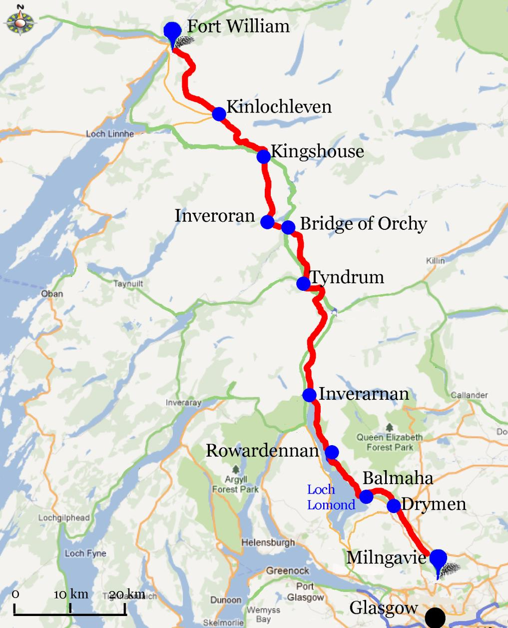 West Highland Way, Inverarnan Fort William, 6 nätter 6 West Highland Way West Highland Way invigdes 1980 och är Skottlands populäraste vandringsled.