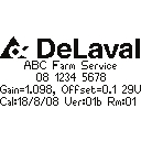 Handhavande DeLaval Service mini-monitor SM100 Handhavande Återställa spengummilarm, datum och tid Spengummilarm (vit lysdiod) visas när spengummina ska bytas.