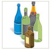 Ofärgat glas Burar i miljörum Kärl 190 liter i miljörum Kärl 190 liter i