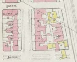 landshövdingehus. I modifierad form, med ekonomigatan dold innanför portgångar och utan trädplantering, kom principen till användning 1875-78 vid bebyggandet mot Kungsportsavenyn i det s.k. Franska kvarteret mellan stadens förnämsta gata och Södra Vägen.