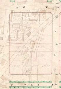 Genom den nya regleringen av 14:e roten 1876 avsåg man att intill den blivande Vasaplatsen bilda ett mer föredömligt kvarter i enlighet med byggnadsstadgan.