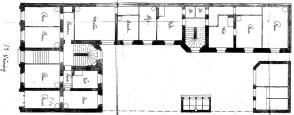 238-239. Kontinentalplan 1880 i 13:e roten 47 (centrerad vestibulentré och portgång Karl Gustavsgatan 7 vid norra brandmuren med två låga smårum ovanpå som s.k. portloft för bättre ytekonomi).