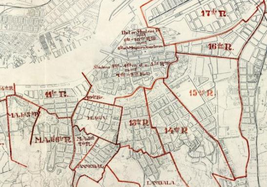 Regleringarna för det nya Göteborg 1867-1885 Stadens nya indelning i gamla Tolfte roten utanför vallgraven Sedan staden genom Länsstyrelsens resolution fått del av Kungl.