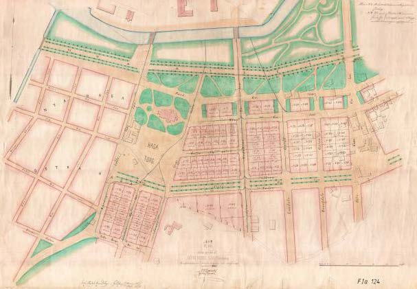 Processen vid regleringarna av gator och tomter Hasselbladska ängen 1867 normer för en prydlig ny stenstad Denna första reglering för den nya stenstaden var utarbetad hösten 1864 av stadsarkitekt H.