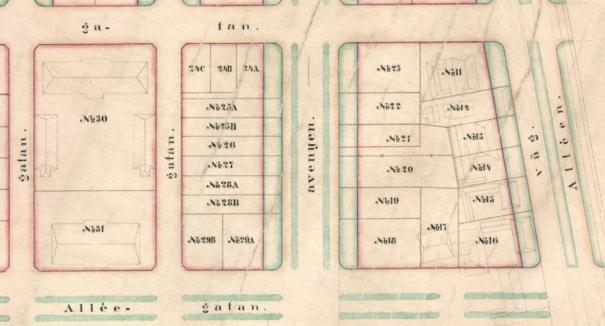 Fortsatt reglering vid Kungsportsavenyn-Stora Allégatan 1876 fram för högre hus Regleringen 1872 av kvarteren kring Kungsportsavenyns nedre och mellersta