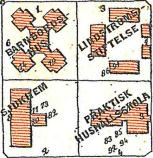 Stadsfullmäktige reserverade här åren 1872-74 plats för barnbördshus och hushållsskola såväl som hem för obotligt sjuka och en asyl för ärbara fattiga, alla tillkomna genom donationsmedel.
