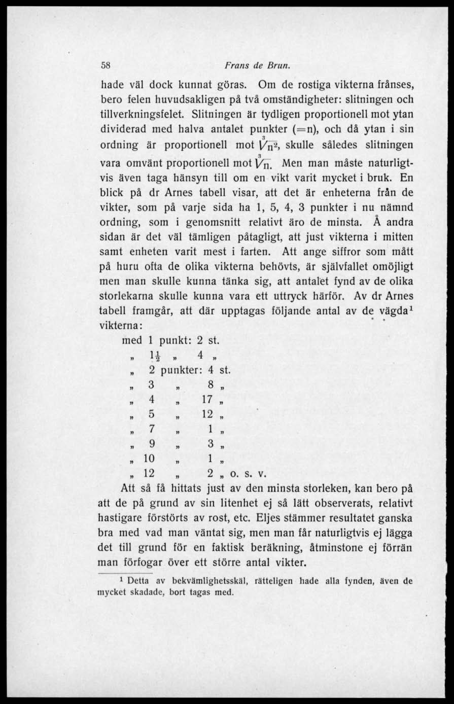 58 Frans de Brun. hade väl dock kunnat göras. Om de rostiga vikterna frånses, bero felen huvudsakligen på två omständigheter: slitningen och tillverkningsfelet.