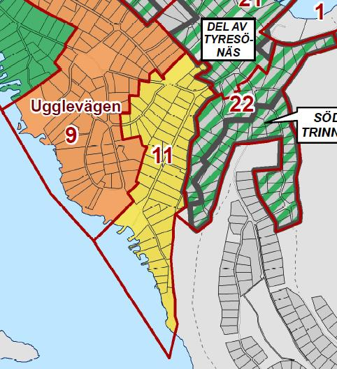 1.0 INLEDNING Golder Associates AB (Golder) har på uppdrag av Tyresö kommun utfört geoteknisk utredning inför utbyggnad av vägar, vatten- och avlopp i planområdet Tegelbruket etapp 11, Brevikshalvön,