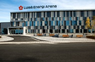 Om och tillbyggnad av basketarena mm i Luleå Luleå Energi Arena Hallen byggs om för tillfället till en större arena och ska färdigställas juli 2013.