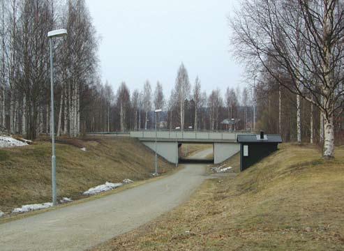 Kartan visar hur många oskyddade trafikanter som tar sig till centrum per dygn.