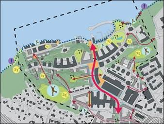 Planbeskrivning Norra Nacka strand 46 (70) Planerad stadsutveckling på berörd del av västra Sicklaön Nacka strand är beläget på västra Sicklaön som i Nacka kommuns gällande översiktsplan pekas ut som