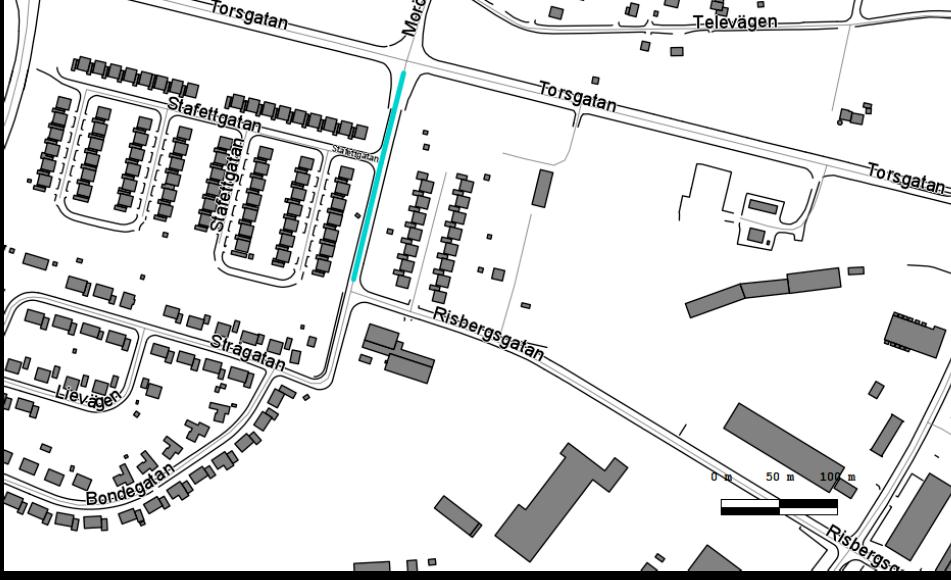 75 På Strågatan mellan Torsgatan och Risbergsgatan får tung lastbil inte föras. Förbudet gäller genomfart mellan Torsgatan och Risbergsgatan i båda riktningarna.