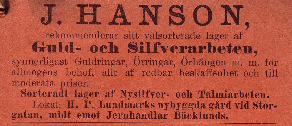 11 Hanssons Guldsmedsaffär, Johan