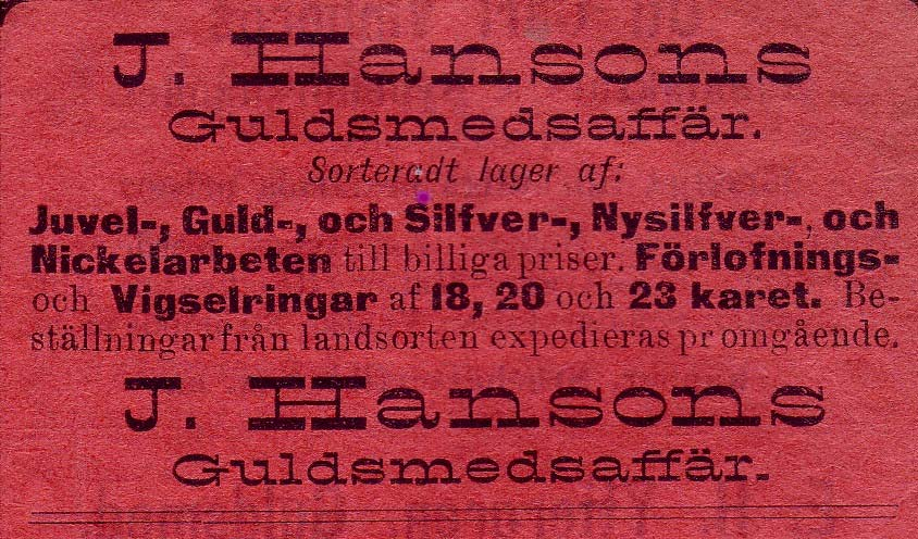 12 Hanssons Guldsmedsaffär,