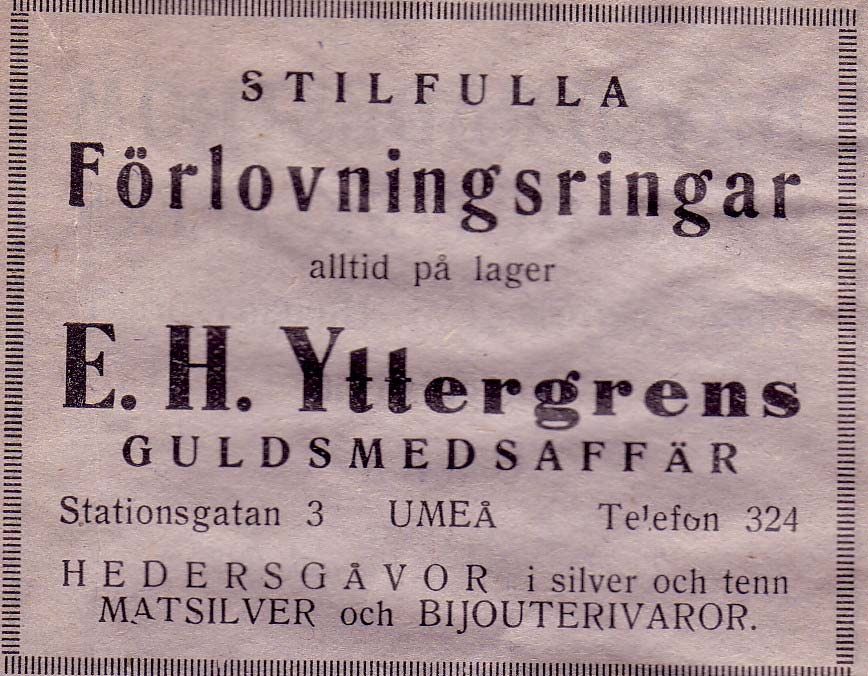 Yttergren 1897 - ## Yttergrens Guldsmedsaffär