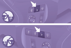 Parkeringshjälp 92 Funktionsstörning Om en funktionsstörning uppstår tänds dioden på knappen, en ljudsignal hörs och ett meddelande visas på skärmen.