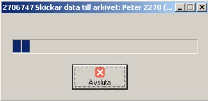 Klicka i Överför utvald data och starta.