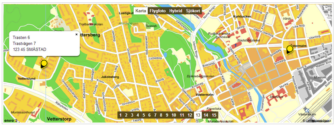 Figur 6: Dashboardens filter Grunddata inkluderar följande data: Ägare Förvaltare Område Värdenycklar inkluderar alla värdenycklar som finns tillgängliga i installationen av Vitec Hyra / Teknisk