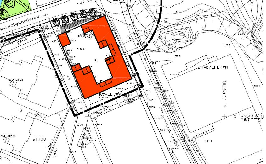 10 (12) Textilmuseet Kamelian 2 ny bebyggelse Screentryckeri Sluten fasad Figur 3. Illustration av rekommendationer för bebyggelsen i kvarteret Kamelian 2.