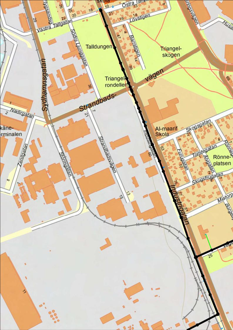 Figur 28, karta över fältstudie området.