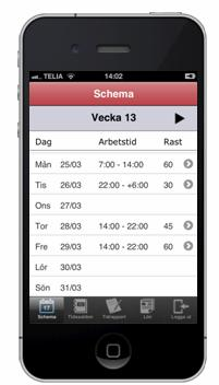 FLEX Tidredovisning Användarmeddelande (maj 2013) 16 Nyheter FLEX WebApp Under hösten 2011 lanserades FlexApp för iphone.