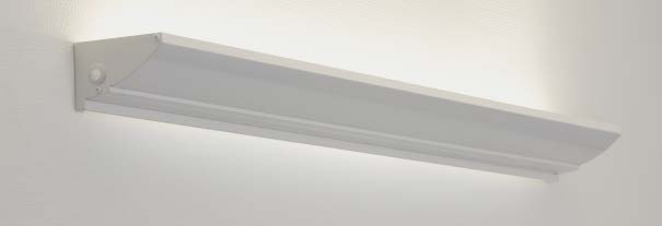 INTERIÖR TRIOLUX TAVLA / TRIOLUX VÄGG InLED 6.6 OP4 Vitlackerad stomme av strängsprutad aluminium med gavlar av plåt. Reflektor av metalliserad renaluminium. Som standard med väggkonsol.