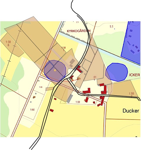 Ser man till hur landskapet såg ut under den aktuella perioden och var Gifthagen är belägen, kan man utgå från storskifteskartan över Ducker, upprättad år 1825 (figur 2).