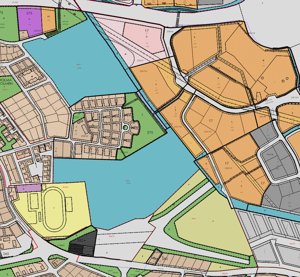 Detaljplan På planområde gäller huvudsakligen ett jordbruksområde och planlagd park- och närrekreationsområde samt skyddsgrönområde i enlighet med