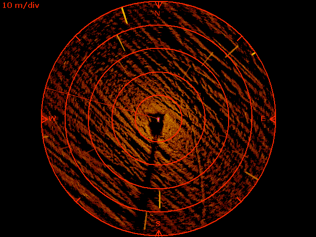 visande enstaka trålspår. Diameter: 60 m. Figur 5.