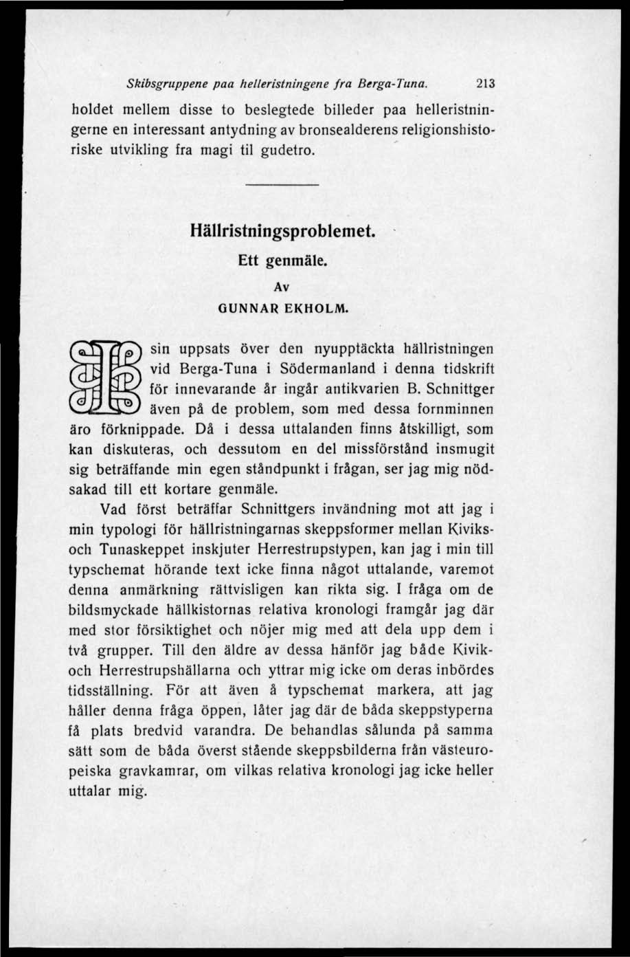 Skibsgruppene paa helleristningene fra Berga-Tuna.