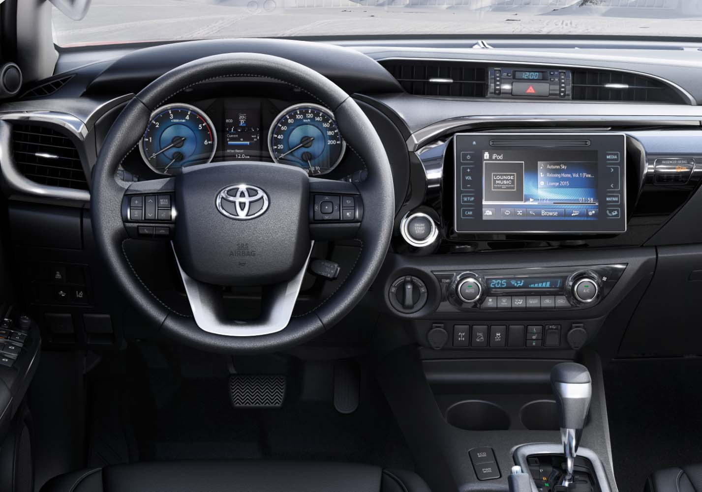 På bilden: Hilux Double Cab Premium Toyota Touch 2
