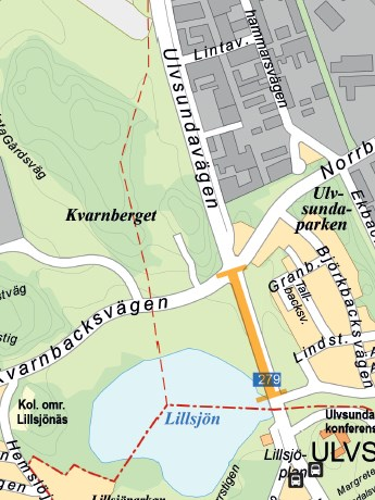 Sida 26 (44) Johannesfredsvägen-Kvarbacksvägen (300 Meter) På västra sidan uppförs dubbelriktad gång- och cykelbana på 5