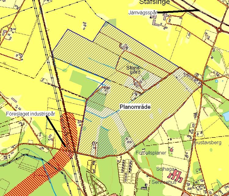 5.9 Närhet till djur/svingården Ca 200 m nordöst om planområdet ligger en svingård, där det finns ca 1000 slaktsvin, vilket genererar